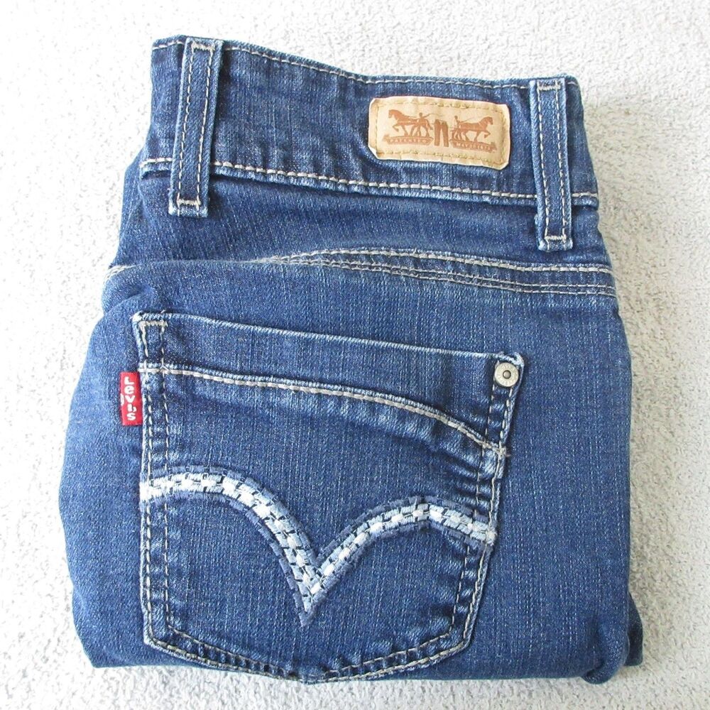 Levis Jeans 529 Skinny Leg Curvy Stretch Dark Blue Denim Ankle Womens‎ 6M